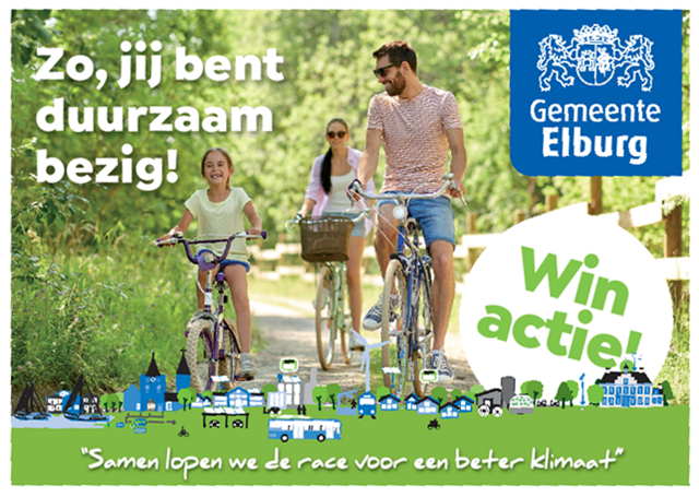 Ansichtkaart Duurzaam Elburg - Winactie 'Zo, jij bent duurzaam bezig!'