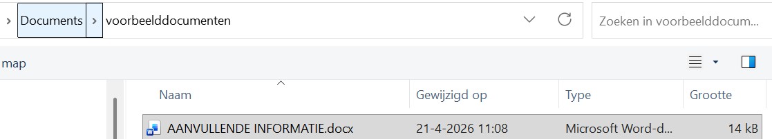 Document selecteren