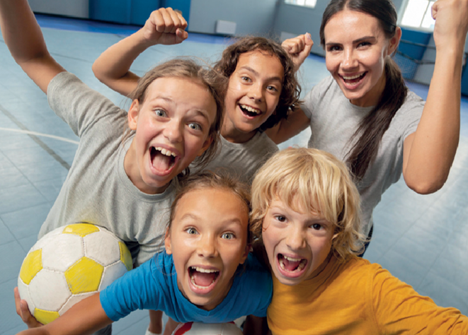 Kinderen die in beweging zijn